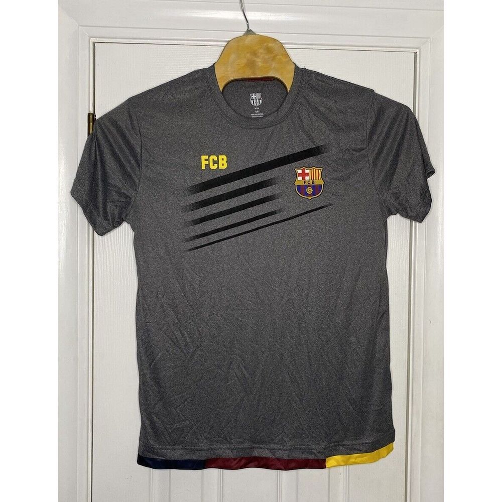 FCB Barcelona Mens Athletic Short Sleeve T-Shirt Grey Large‎